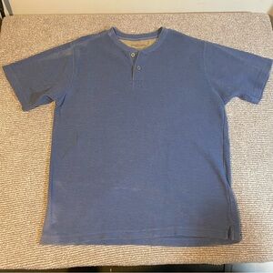 Vintage Faded glory heavy knit Henley t shirt